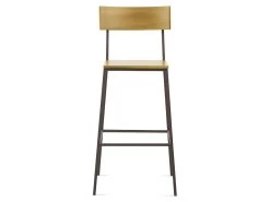 Tabouret De Bar Avec Dossier En Pin Et Métal Marron - LINEA 8 Tabouret De Bar Avec Dossier En Pin Et Métal Marron - LINEA -Vous savez quand c'est un magasin de meubles. tabouret de bar 9146281