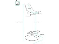 KAYELLES Lot De 2 Tabourets Design Contemporain SONO (Blanc Gris) -Vous savez quand c'est un magasin de meubles. tabouret de bar 9146395