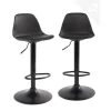 KAYELLES Lot De 2 Tabourets De Bar Design Réglable Pivotant SIG (Noir Intégral) 2 KAYELLES Lot De 2 Tabourets De Bar Design Réglable Pivotant SIG (Noir Intégral) -Vous savez quand c'est un magasin de meubles. tabouret de bar 9146689