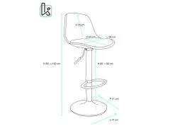 KAYELLES Lot De 2 Tabourets De Bar Design Réglable Pivotant SIG (Noir Intégral) -Vous savez quand c'est un magasin de meubles. tabouret de bar 9146695