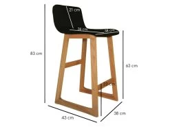 Lot 2 Tabourets De Bar Bois Et Tissu Noir - CAB 7 Lot 2 Tabourets De Bar Bois Et Tissu Noir - CAB -Vous savez quand c'est un magasin de meubles. tabouret de bar 9146909