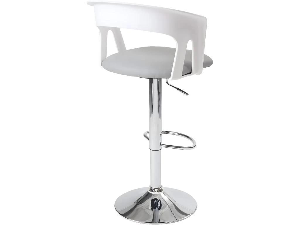 KAYELLES Lot De 2 Tabourets De Bar Design Avec Accoudoirs AYO (blanc Gris) 6 KAYELLES Lot De 2 Tabourets De Bar Design Avec Accoudoirs AYO (blanc Gris) – Image 4