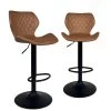KAYELLES Lot De 2 - Chaise De Bar Design Matelassée FADO (Noir Marron) 2 KAYELLES Lot De 2 - Chaise De Bar Design Matelassée FADO (Noir Marron) -Vous savez quand c'est un magasin de meubles. tabouret de bar 9147469