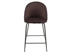 Lot De 2 Chaises De Bar En Velours Marron Piètement Métal Noir - FARA -Vous savez quand c'est un magasin de meubles. tabouret de bar 9147563
