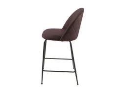 Lot De 2 Chaises De Bar En Velours Marron Piètement Métal Noir - FARA -Vous savez quand c'est un magasin de meubles. tabouret de bar 9147565