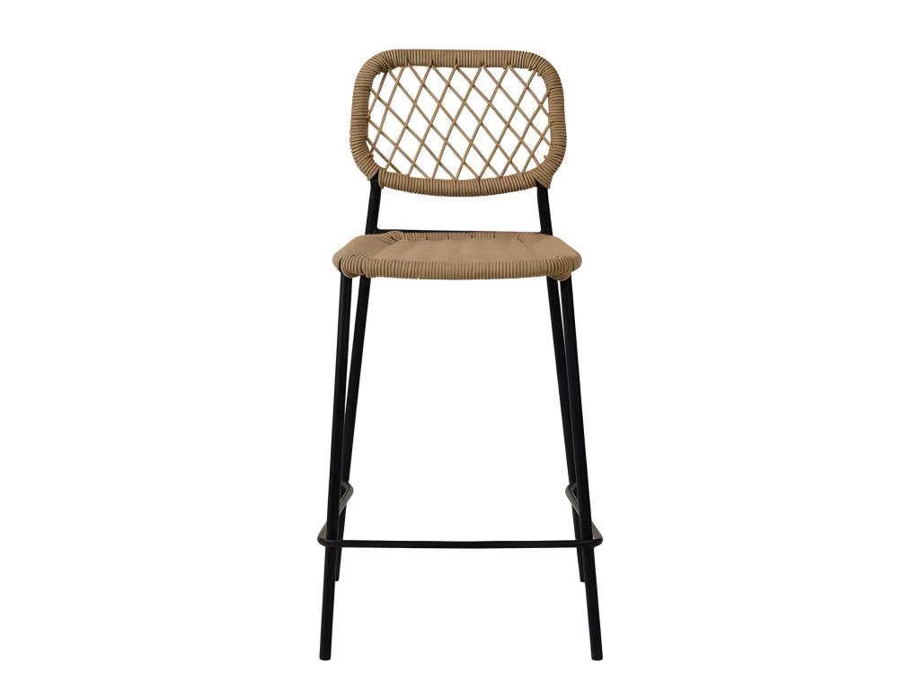 CORDOU - 2 Tabourets De Bar Corde Beige 4 CORDOU - 2 Tabourets De Bar Corde Beige – Image 2