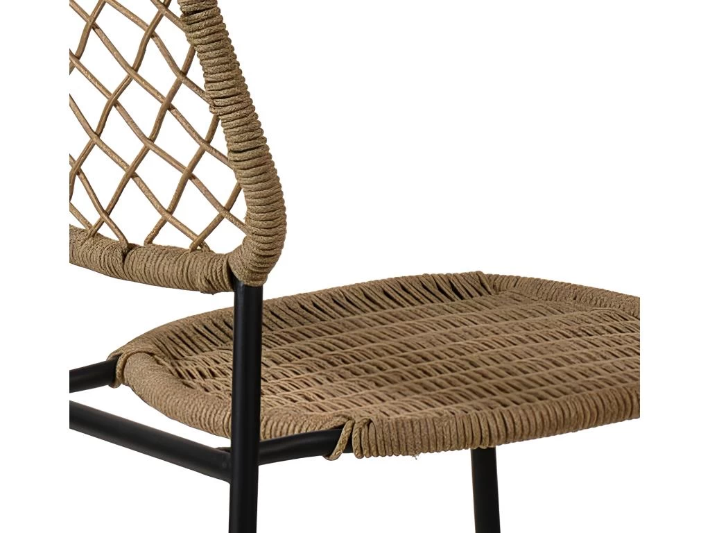 CORDOU - 2 Tabourets De Bar Corde Beige 5 CORDOU - 2 Tabourets De Bar Corde Beige – Image 3