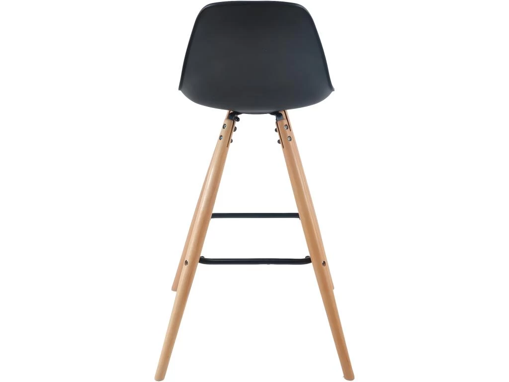 KAYELLES Lot De 2 Tabourets De Bar Scandinaves Coussin Pieds Bois SHUG (noir) 6 KAYELLES Lot De 2 Tabourets De Bar Scandinaves Coussin Pieds Bois SHUG (noir) – Image 4