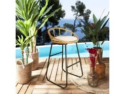 BANDUNG - Lot De 4 Tabourets De Bar Assise Tressée -Vous savez quand c'est un magasin de meubles. tabouret de bar 9147917