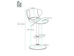 KAYELLES Tabouret De Bar Design Contemporain Simili FARO (noir) -Vous savez quand c'est un magasin de meubles. tabouret de bar 9148015