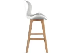 KAYELLES Lot De 2 Chaises De Bar Scandinave Matelassé FATA (Blanc) -Vous savez quand c'est un magasin de meubles. tabouret de bar 9148319