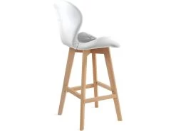 KAYELLES Lot De 2 Chaises De Bar Scandinave Matelassé FATA (Blanc) -Vous savez quand c'est un magasin de meubles. tabouret de bar 9148321
