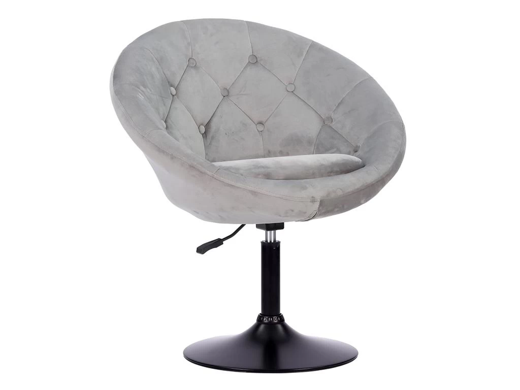 Tabouret De Bar En Velours Gris EDGAR - HAPPY GARDEN 4 Tabouret De Bar En Velours Gris EDGAR - HAPPY GARDEN – Image 2