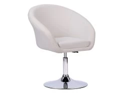 Tabouret De Bar En Simili Blanc GABIN - HAPPY GARDEN