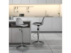 NEWTON - Lot De 2 Tabourets De Bar Coloris Gris 8 NEWTON - Lot De 2 Tabourets De Bar Coloris Gris -Vous savez quand c'est un magasin de meubles. tabouret de bar 9217435