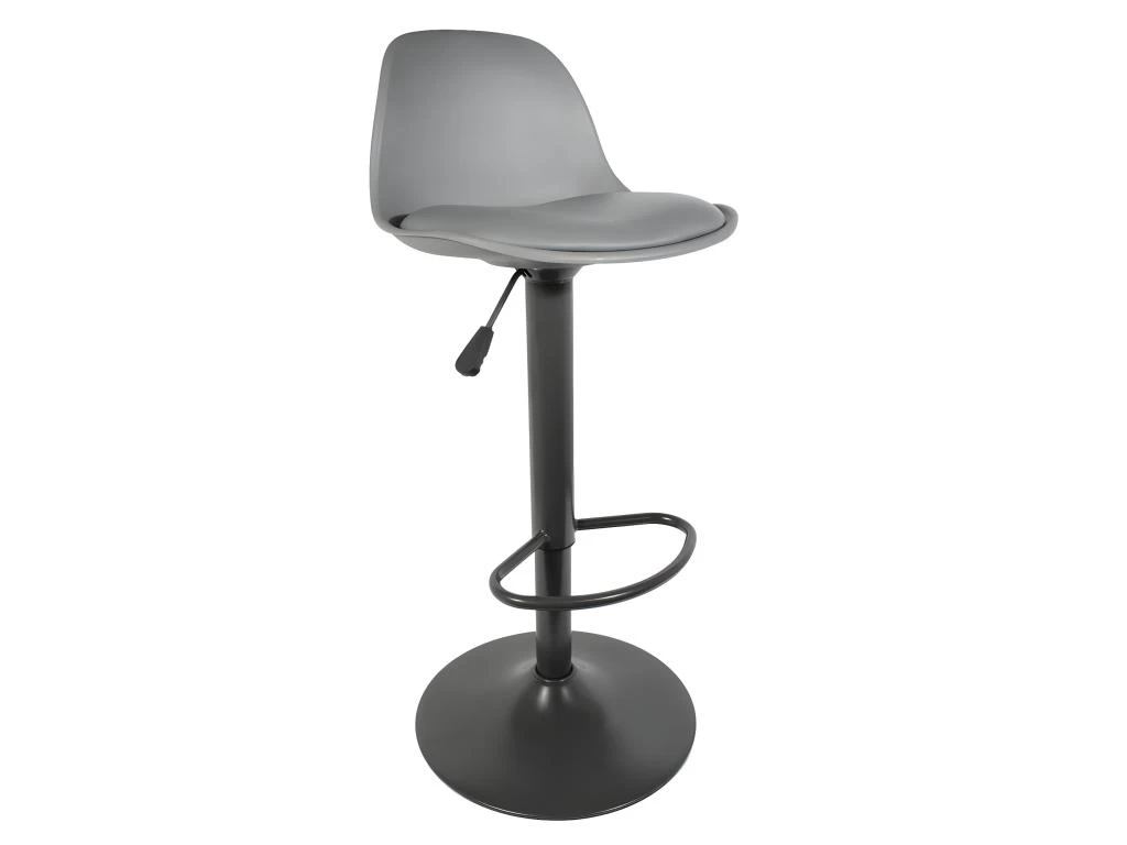 NEWTON - Lot De 2 Tabourets De Bar Coloris Gris 5 NEWTON - Lot De 2 Tabourets De Bar Coloris Gris – Image 3