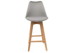 PARSA - Lot De 2 Chaises De Bar Grises Et Pieds Bois -Vous savez quand c'est un magasin de meubles. tabouret de bar 9217451