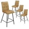 JOHN - Lot De 4 Tabourets De Bar Capitonnés Jaune 2 JOHN - Lot De 4 Tabourets De Bar Capitonnés Jaune -Vous savez quand c'est un magasin de meubles. tabouret de bar 9217543