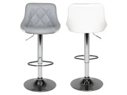 Tabouret De Bar Gris Et Blanc JASPER - HAPPY GARDEN -Vous savez quand c'est un magasin de meubles. tabouret de bar 9217613