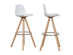 Lot De 2 Tabourets Scandinaves TOBIAS Blancs Avec Coussin - HAPPY GARDEN 9 Lot De 2 Tabourets Scandinaves TOBIAS Blancs Avec Coussin - HAPPY GARDEN -Vous savez quand c'est un magasin de meubles. tabouret de bar 9217697