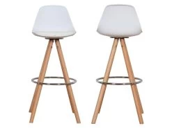 Lot De 2 Tabourets Scandinaves TOBIAS Blancs Avec Coussin - HAPPY GARDEN 10 Lot De 2 Tabourets Scandinaves TOBIAS Blancs Avec Coussin - HAPPY GARDEN -Vous savez quand c'est un magasin de meubles. tabouret de bar 9217699