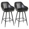 THOME - Lot De 2 Tabourets De Bar Simili Noir -Vous savez quand c'est un magasin de meubles. tabouret de bar 9218527