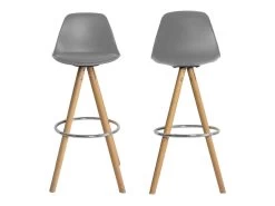 Lot De 2 Tabourets Scandinaves TOBIAS Gris Avec Coussin - HAPPY GARDEN 10 Lot De 2 Tabourets Scandinaves TOBIAS Gris Avec Coussin - HAPPY GARDEN -Vous savez quand c'est un magasin de meubles. tabouret de bar 9219011