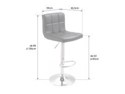 Lot De 2 Tabourets De Bar Blanc MIKE - HAPPY GARDEN -Vous savez quand c'est un magasin de meubles. tabouret de bar 9219045