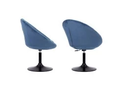 Tabouret De Bar En Velours Bleu EDGAR - HAPPY GARDEN -Vous savez quand c'est un magasin de meubles. tabouret de bar 9219131