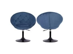 Tabouret De Bar En Velours Bleu EDGAR - HAPPY GARDEN -Vous savez quand c'est un magasin de meubles. tabouret de bar 9219133