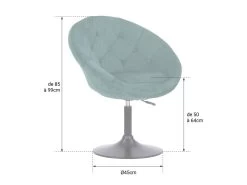 Tabouret De Bar En Velours Bleu EDGAR - HAPPY GARDEN -Vous savez quand c'est un magasin de meubles. tabouret de bar 9219135