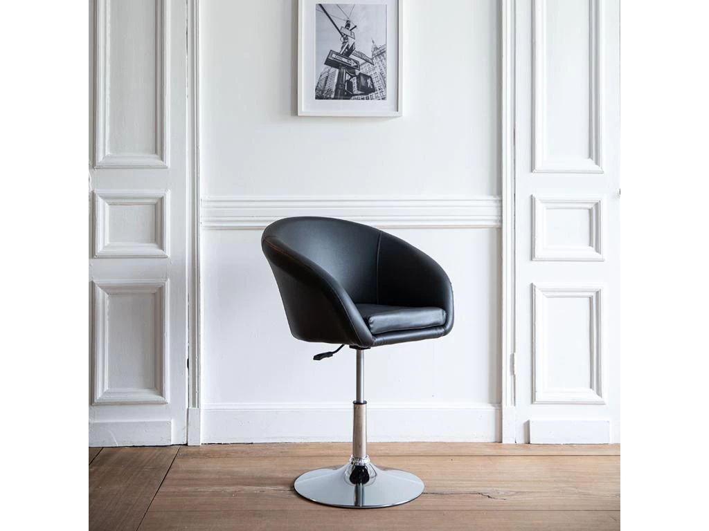 Tabouret De Bar En Simili Noir GABIN - HAPPY GARDEN 3 Tabouret De Bar En Simili Noir GABIN - HAPPY GARDEN