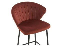 Lot De 2 Tabourets - Velours Et Métal - Terracotta - CRUSTI 16 Lot De 2 Tabourets - Velours Et Métal - Terracotta - CRUSTI -Vous savez quand c'est un magasin de meubles. tabouret de bar 9907229