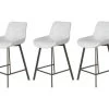 Lot De 3 Tabourets Tissu Gris Clair Pieds Métal Noir - MANHATTAN 2 Lot De 3 Tabourets Tissu Gris Clair Pieds Métal Noir - MANHATTAN -Vous savez quand c'est un magasin de meubles. tabouret haut 10684217
