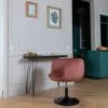 Tabouret De Bar En Velours Rose NOLAN - HAPPY GARDEN -Vous savez quand c'est un magasin de meubles. tabouret haut 10779259