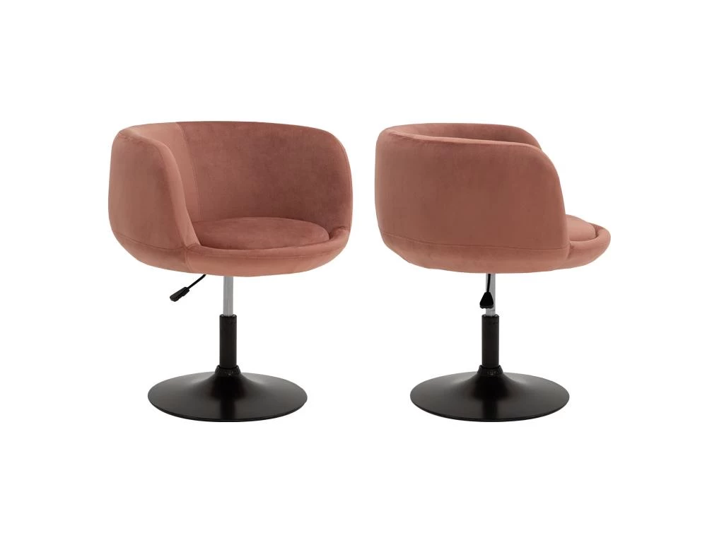 Tabouret De Bar En Velours Rose NOLAN - HAPPY GARDEN 5 Tabouret De Bar En Velours Rose NOLAN - HAPPY GARDEN – Image 3