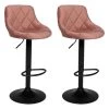 Lot De 2 Tabourets De Bar En Velours Rose ROBIN - HAPPY GARDEN -Vous savez quand c'est un magasin de meubles. tabouret haut 10779837