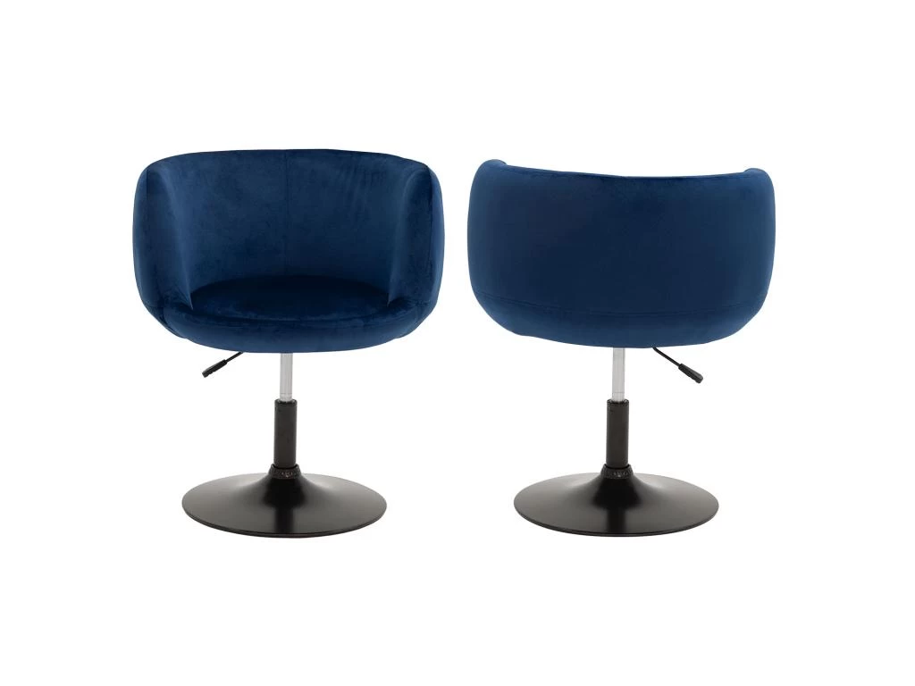 Tabouret De Bar En Velours Bleu NOLAN - HAPPY GARDEN 6 Tabouret De Bar En Velours Bleu NOLAN - HAPPY GARDEN – Image 4