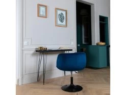 Tabouret De Bar En Velours Bleu NOLAN - HAPPY GARDEN 13 Tabouret De Bar En Velours Bleu NOLAN - HAPPY GARDEN -Vous savez quand c'est un magasin de meubles. tabouret haut 10779871