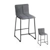 Duo De Tabourets De Bar Gris Tissu/Métal - RANG -Vous savez quand c'est un magasin de meubles. tabouret haut 11143129