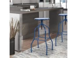 Lot De 2 Tabourets De Bar Design BOONE BLUE -Vous savez quand c'est un magasin de meubles. tabouret haut 11222785