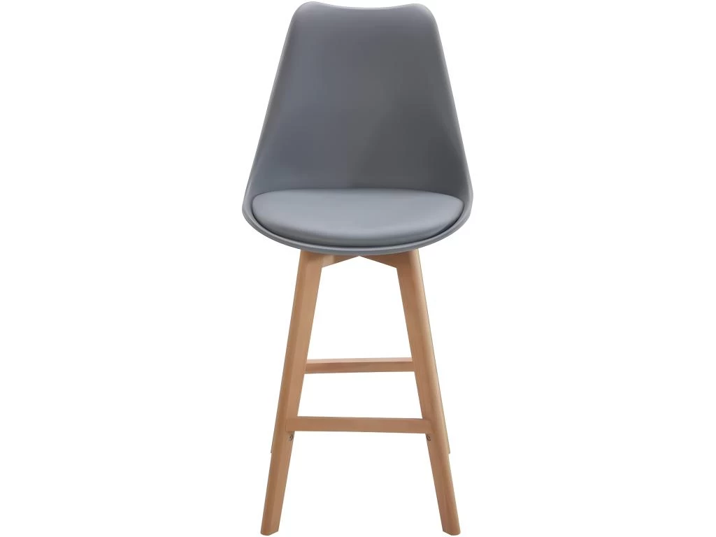 KAYELLES Lot De 2 Chaises Hautes De Bar Scandinave TIKA (Gris) 5 KAYELLES Lot De 2 Chaises Hautes De Bar Scandinave TIKA (Gris) – Image 3