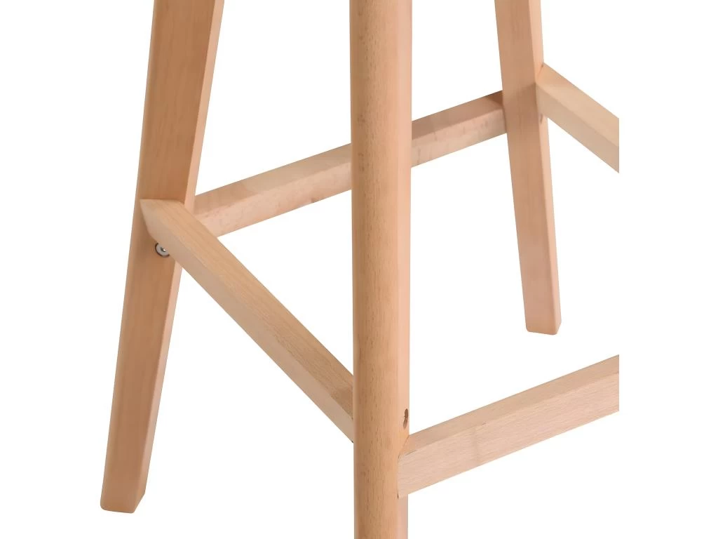 KAYELLES Lot De 2 Chaises Hautes De Bar Scandinave TIKA (Gris) 6 KAYELLES Lot De 2 Chaises Hautes De Bar Scandinave TIKA (Gris) – Image 4