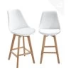KAYELLES Lot De 2 Chaises Hautes De Bar Scandinave TIKA (Blanc) -Vous savez quand c'est un magasin de meubles. tabouret haut 11224985