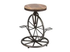 Tabouret à Pédales Bois Et Acier - CYCLO N°2
