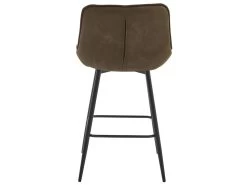 GRANT - Fauteuil De Bar Vintage En Microfibre Marron Et Métal Noir (x2) -Vous savez quand c'est un magasin de meubles. tabouret haut 11546797