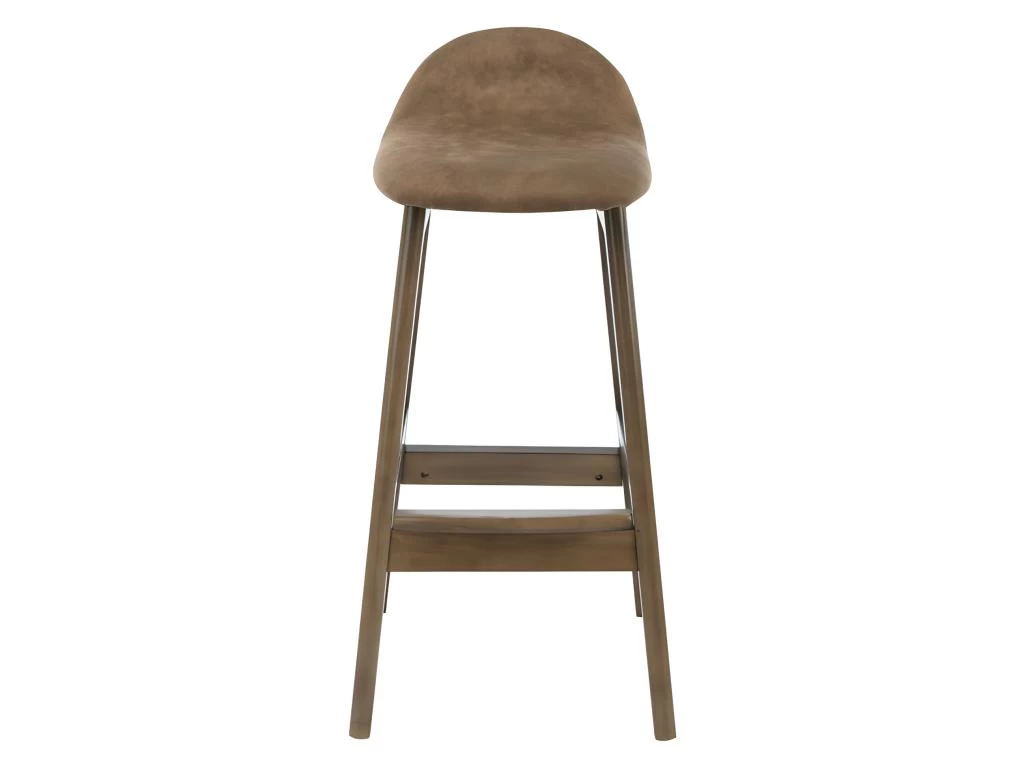 JUDE - Tabouret De Bar Vintage Marron Et Bois Teinté Noyer(x2) 7 JUDE - Tabouret De Bar Vintage Marron Et Bois Teinté Noyer(x2) – Image 5