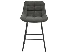 GRANT - Fauteuil De Bar Vintage En Micro Marron Foncé Et Métal Noir (x2) -Vous savez quand c'est un magasin de meubles. tabouret haut 11546911