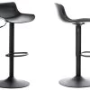Lot De 2 Tabourets De Bar Pieds Trompette Style Contemporain Avec Repose-pieds Hauteur Réglable En Plastique Et Métal Noir 10_0000312 -Vous savez quand c'est un magasin de meubles. tabouret haut 12437847