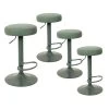SMIDO - Lot De 4 Tabourets Réglables Simili Vert -Vous savez quand c'est un magasin de meubles. tabouret haut 12600205